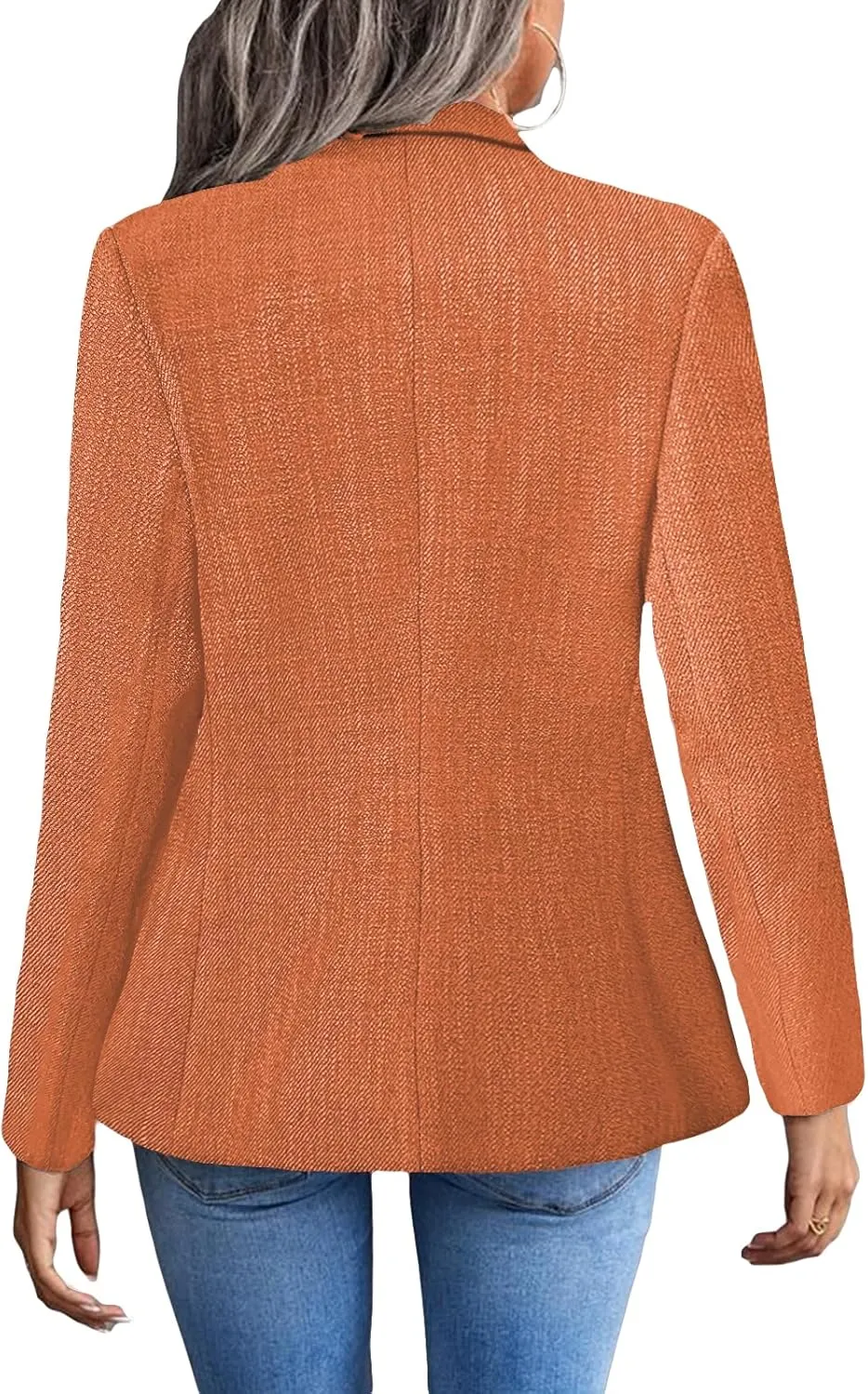 2025 Women's Spring Tweed Blazer Jacket Plaid Fully-Lined Fashion Business Casual Lapel Elegant Coat with Pockets