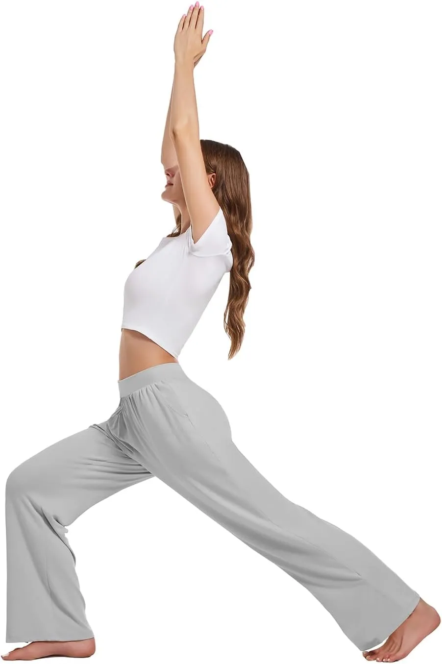 3 Pack Women's Lounge Pants Cozy Wide Leg Lounge Pants with Pockets Loose Flowy Yoga Sweatpants Workout Comfy Jogger