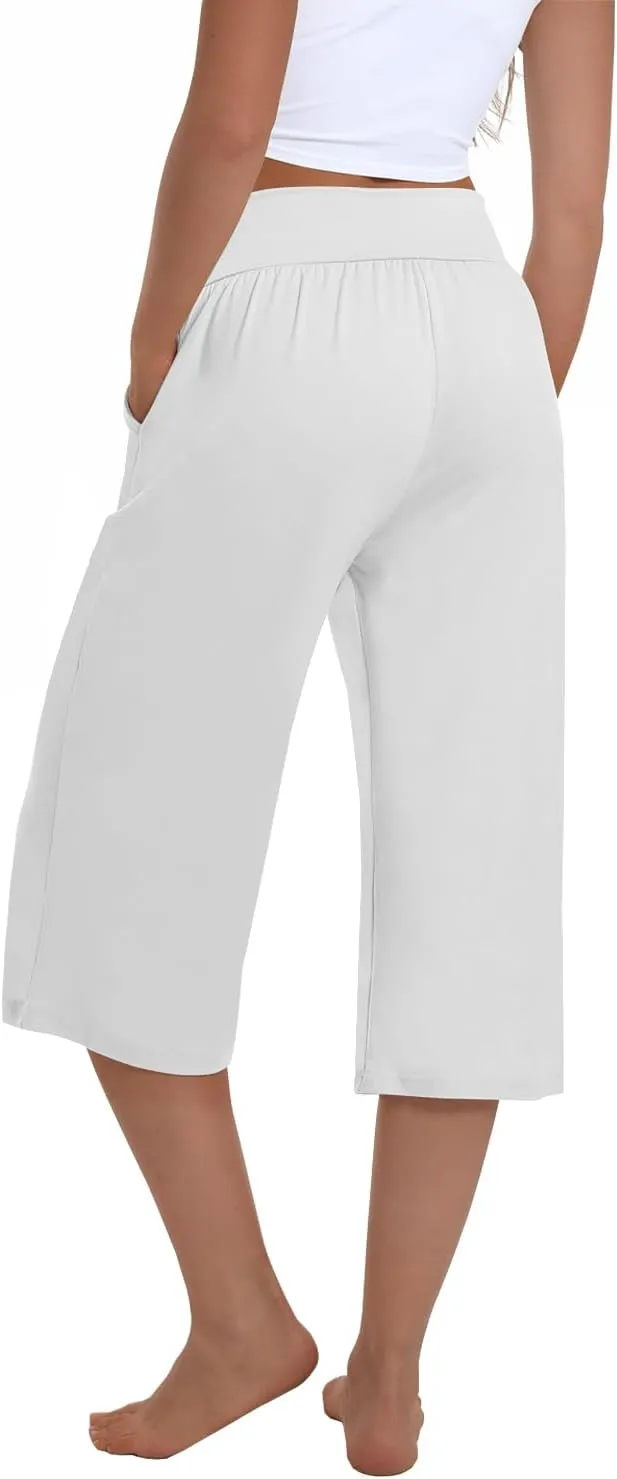 3 Pack Womens Wide Leg Yoga,Casual Wide Leg Yoga Pants Loose Soft Pajamas with Pockets Sweatpants