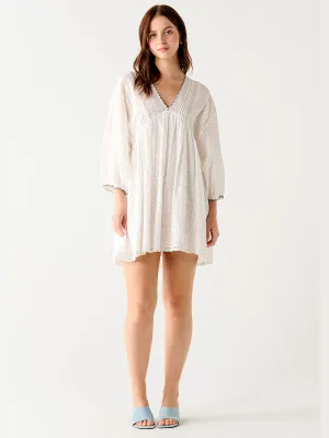 3/4 SLEEVE ENGLISH EMBROIDERY DRESS