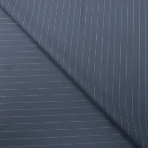 4 YDS East Bay Blue Pinstripe Wool Loro Piana Fabric