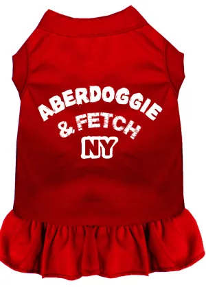 Aberdoggie Ny Screen Print Dress Red Med