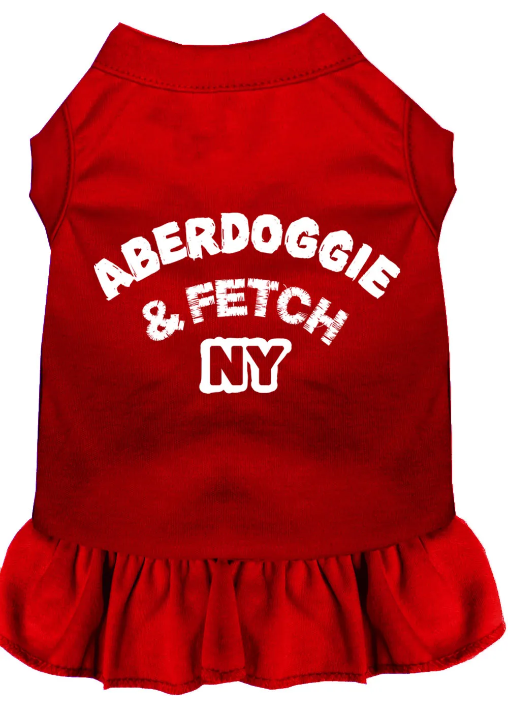 Aberdoggie Ny Screen Print Dress Red Med