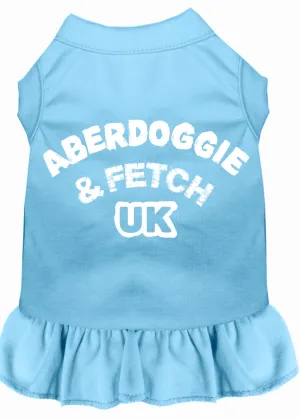 Aberdoggie Uk Screen Print Dress Baby Blue Xxl