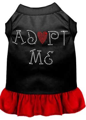 Adopt Me Rhinestone Dresses Black With Red Lg