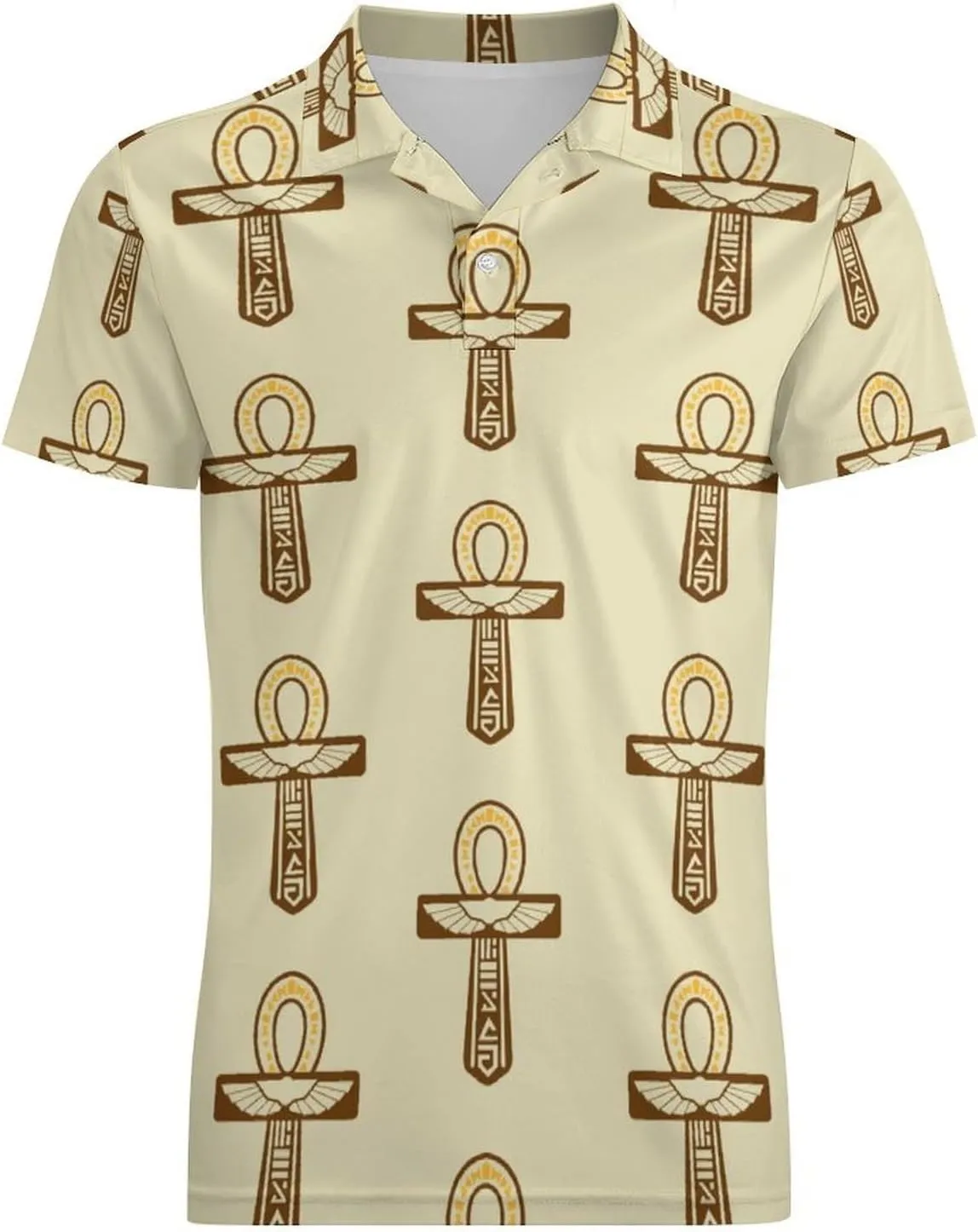 Ankh Classic Polo Shirts for Men Quick Dry Short Sleeve Fit Golf Tees Casual Tops