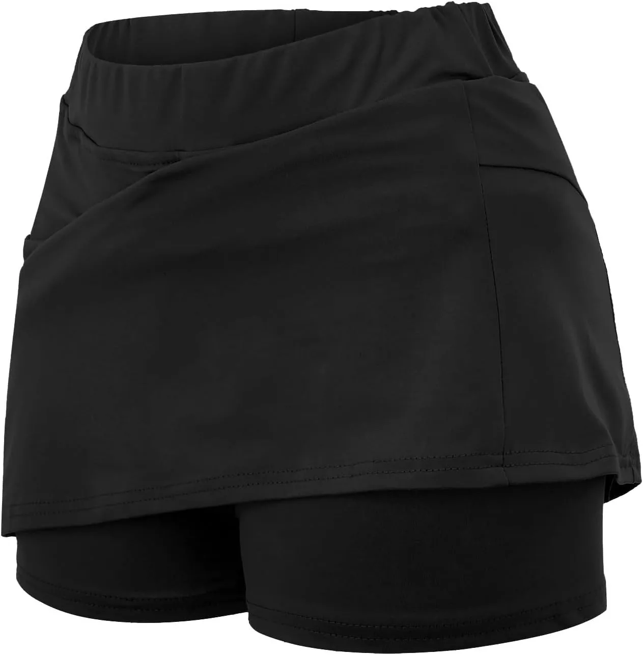 Athletic Skorts for Woman Black High Waisted Tummy Control Women's Yoga Shorts Dressy Casual with Pockets Skirts