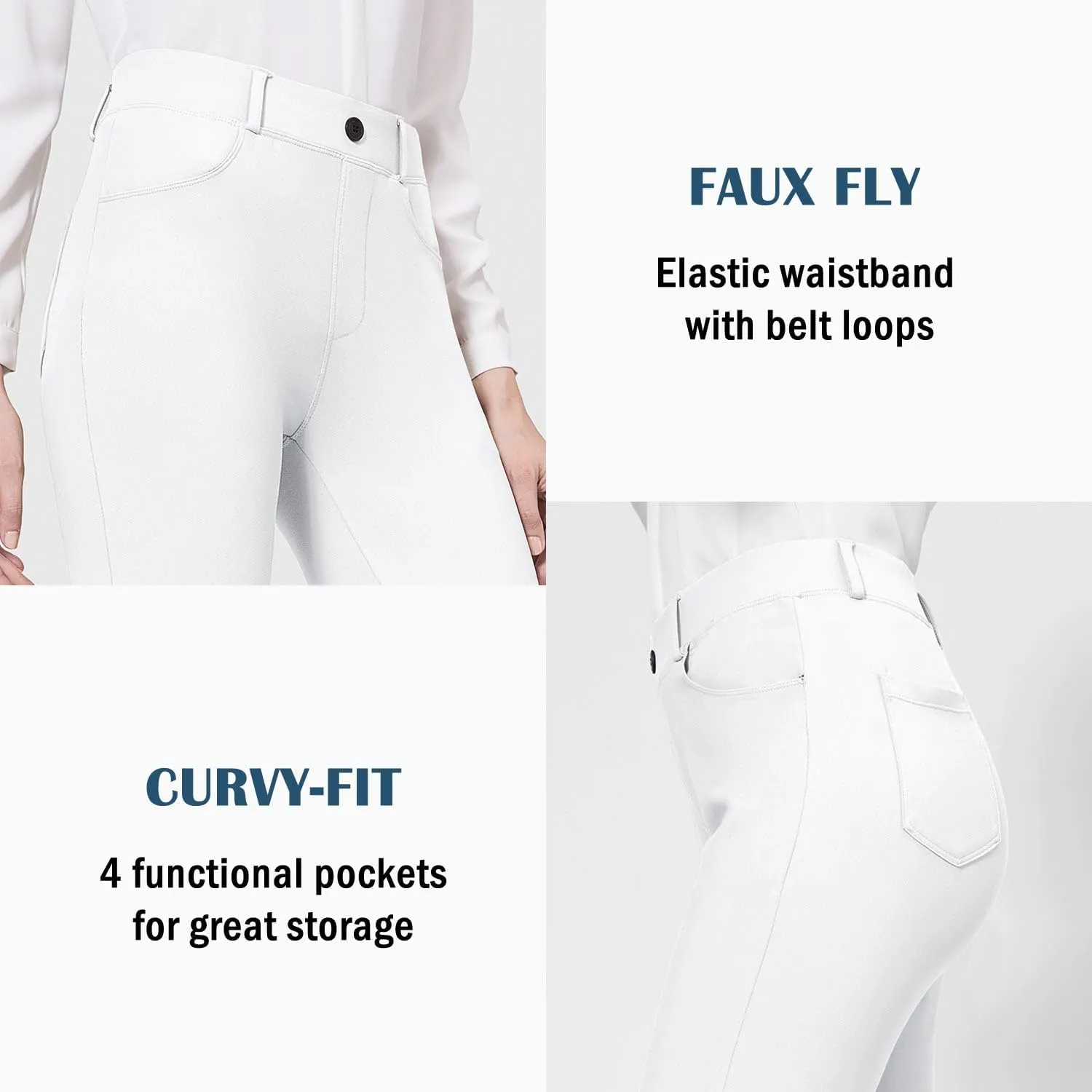 baleaf Womens Dress Pants 29"/31" Yoga Work Pants Straight Leg/Bootcut Pull On Slacks Business Casual Office Pockets
