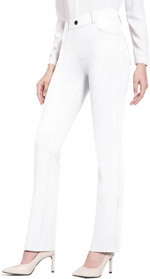 baleaf Womens Dress Pants 29"/31" Yoga Work Pants Straight Leg/Bootcut Pull On Slacks Business Casual Office Pockets