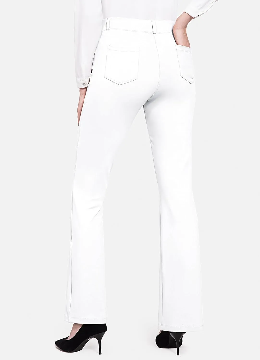 baleaf Womens Dress Pants 29"/31" Yoga Work Pants Straight Leg/Bootcut Pull On Slacks Business Casual Office Pockets