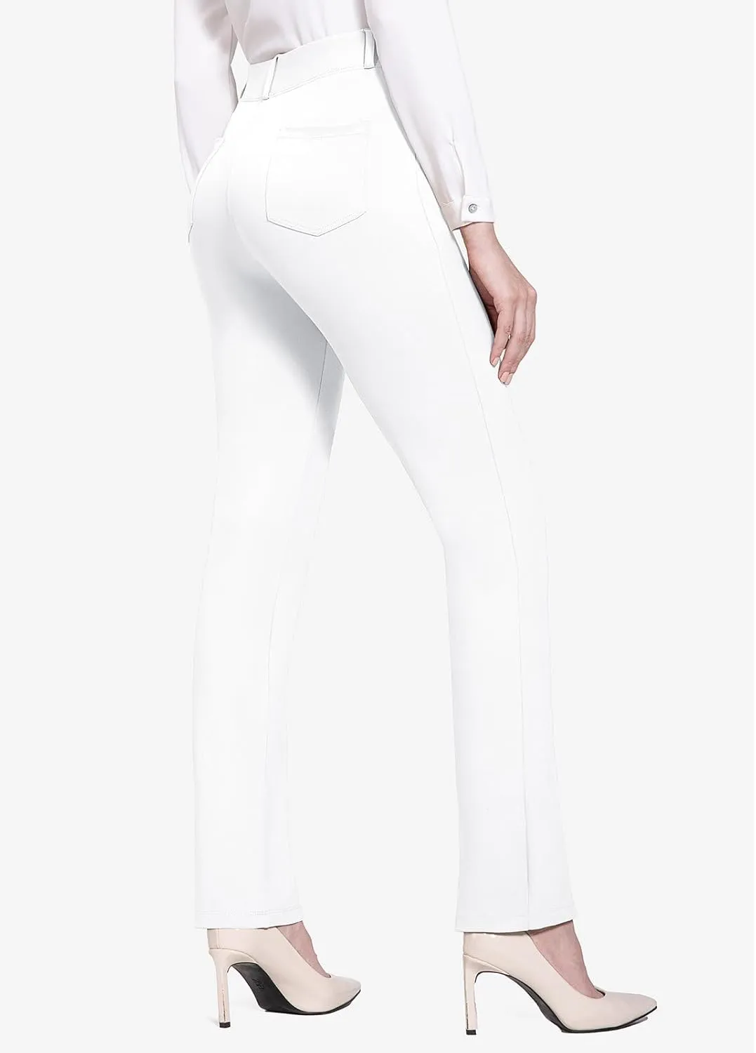 baleaf Womens Dress Pants 29"/31" Yoga Work Pants Straight Leg/Bootcut Pull On Slacks Business Casual Office Pockets