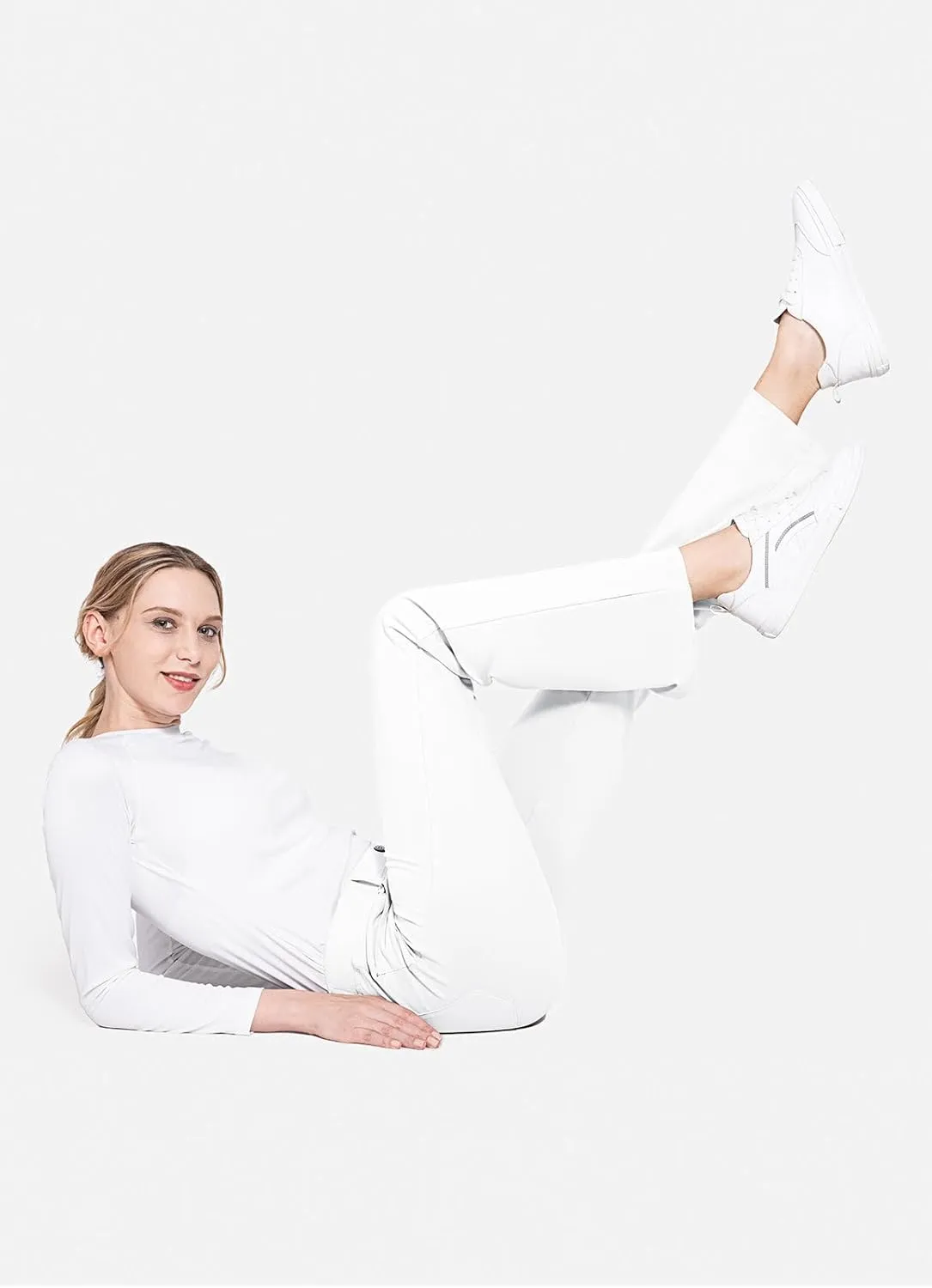baleaf Womens Dress Pants 29"/31" Yoga Work Pants Straight Leg/Bootcut Pull On Slacks Business Casual Office Pockets
