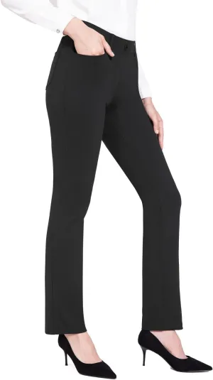 baleaf Womens Dress Pants 29"/31" Yoga Work Pants Straight Leg/Bootcut Pull On Slacks Business Casual Office Pockets