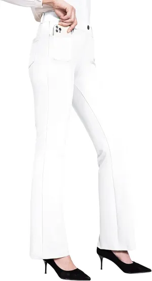 baleaf Womens Dress Pants 29"/31" Yoga Work Pants Straight Leg/Bootcut Pull On Slacks Business Casual Office Pockets
