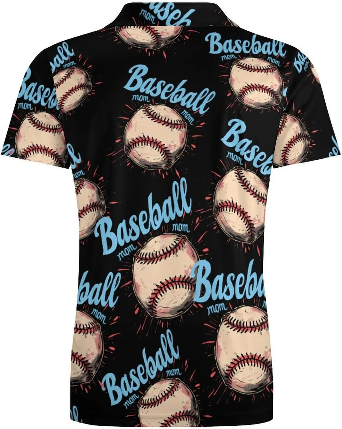 Baseball Mom Classic Polo Shirts for Men Quick Dry Short Sleeve Fit Golf Tees Casual Tops
