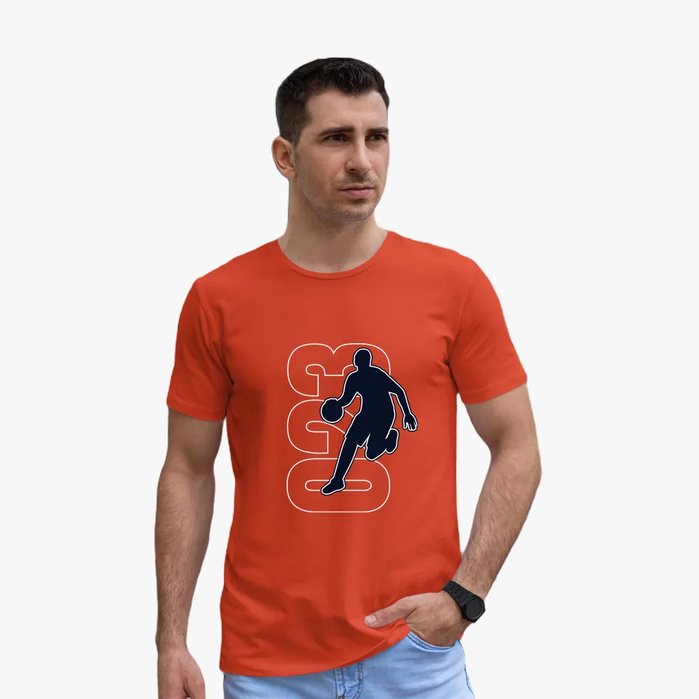 Basketball Creative Graphic Printed T-Shirt for Men|Trendy & Comfortable