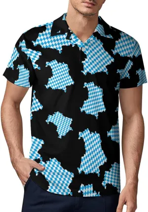 Bavaria Classic Polo Shirts for Men Quick Dry Short Sleeve Fit Golf Tees Casual Tops
