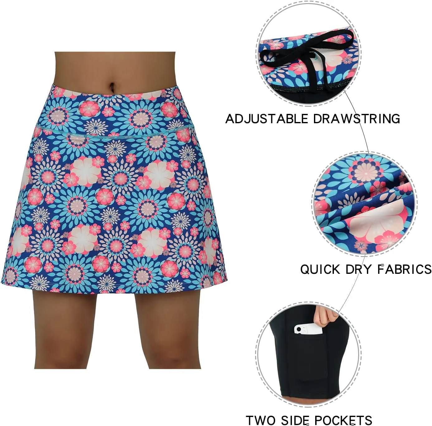 beroy Running Skirts Tennis Golf Skorts for Women - Women Workout Skirts with Pockets