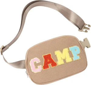 Birthday Gifts for 6 7 8 9 10 11 12 13 14 15 Year Old Girls,Belt Bag Fanny Pack Crossbody Bags Purse for Kids,Cute Teen Trendy Stuff Travel EssentialsLetter Belt Bag For Girls (Coffee)