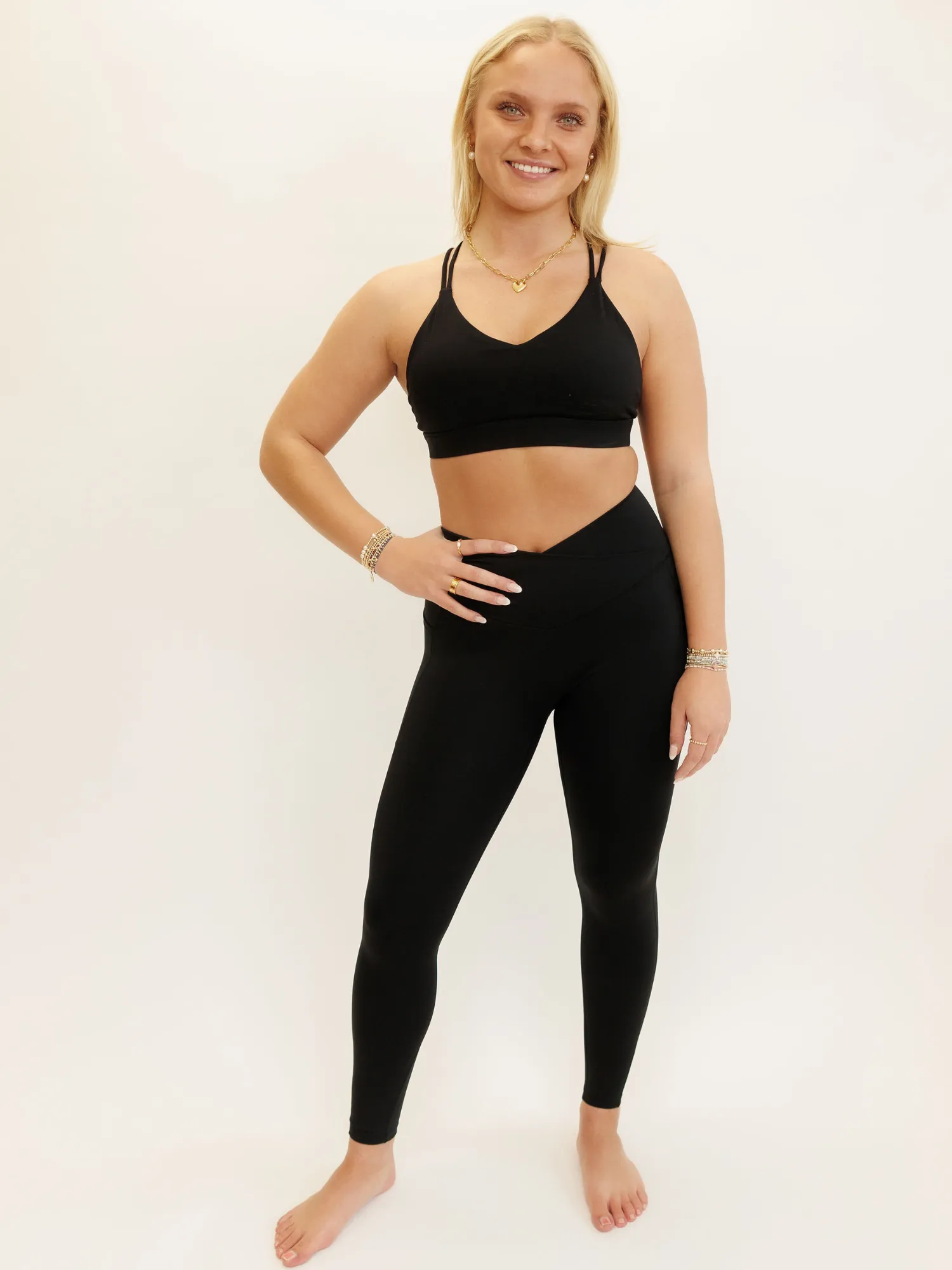 Black "Marina" Low Impact Sports Bra