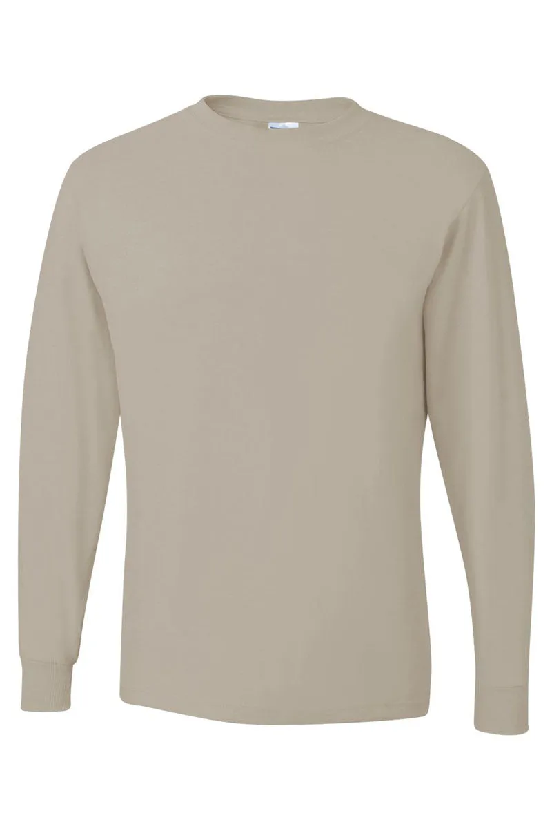 Cheetah Stacked Football Mom Black Unisex Dri-Power Long-Sleeve 50/50 Tee