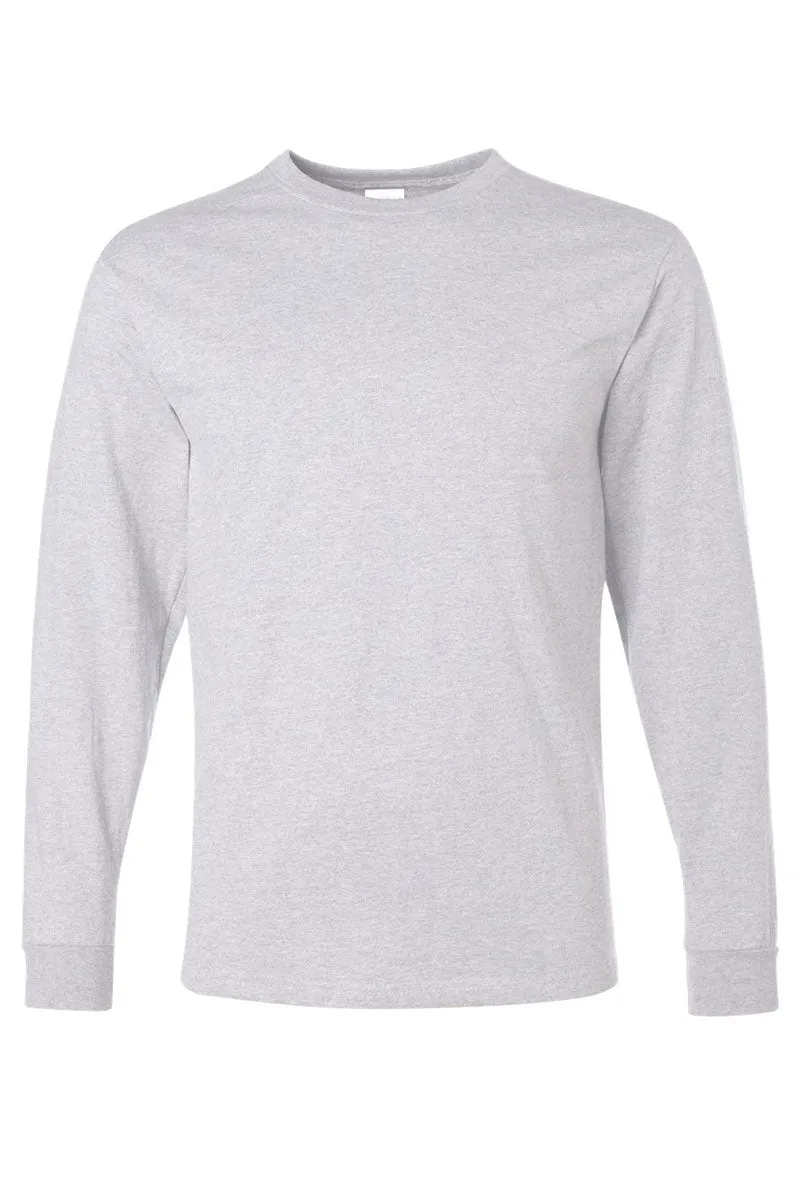 Cheetah Stacked Football Mom Black Unisex Dri-Power Long-Sleeve 50/50 Tee
