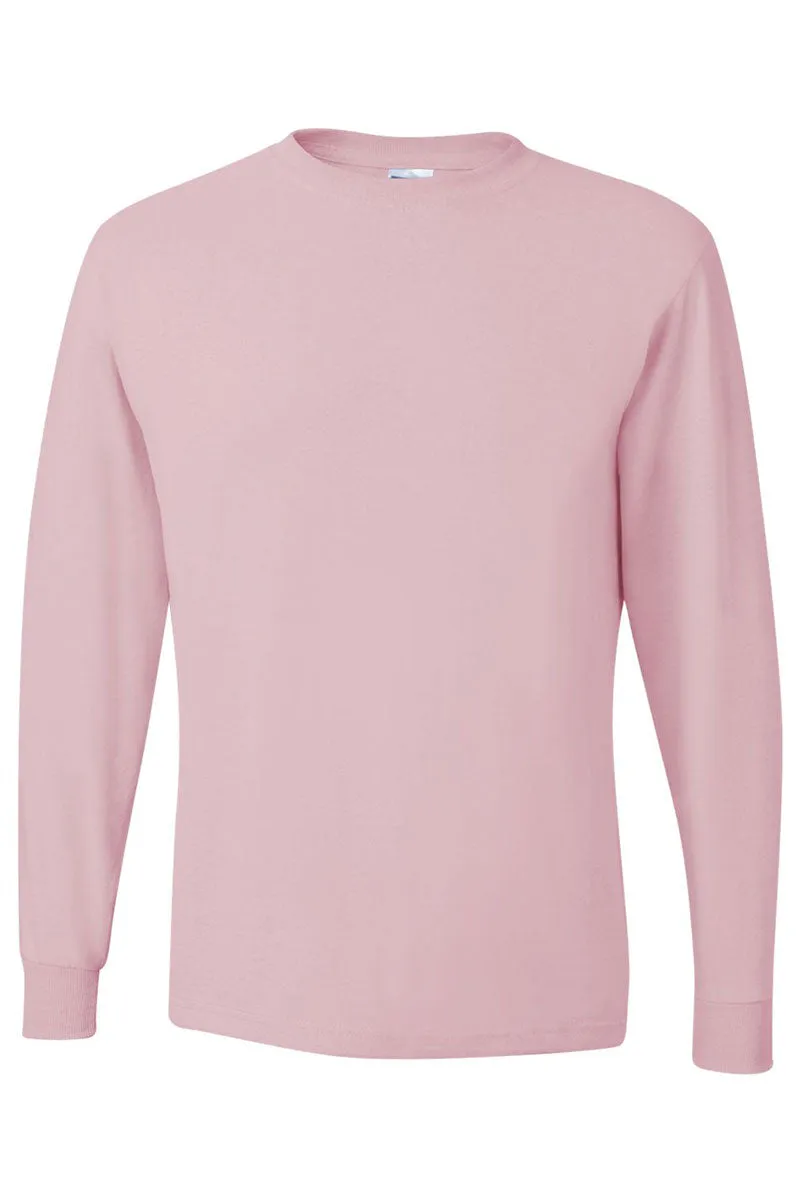 Cheetah Stacked Football Mom Black Unisex Dri-Power Long-Sleeve 50/50 Tee