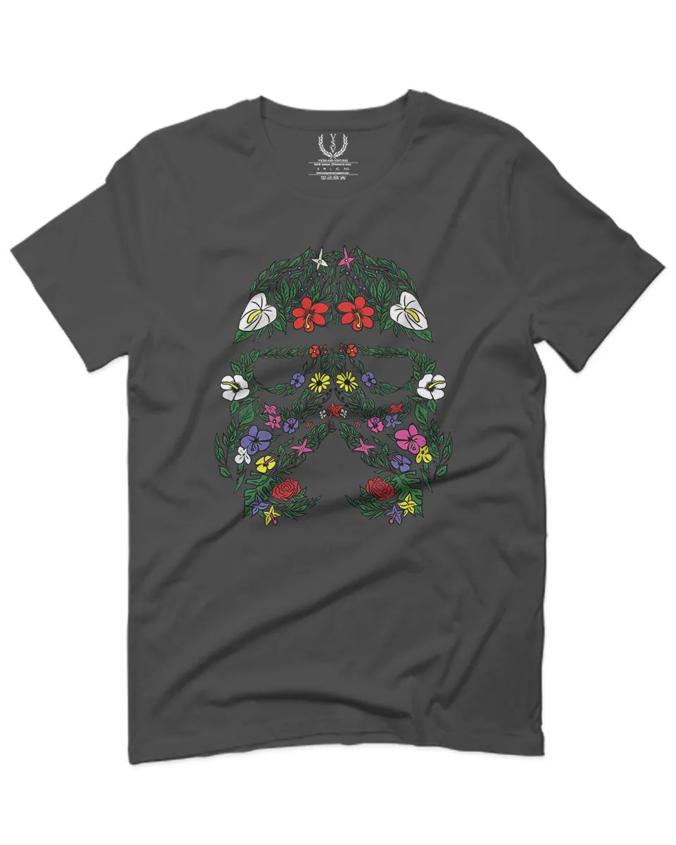 Cool Graphic Floral Tropical Flowers Stormtrooper Street wear For men T Shirt