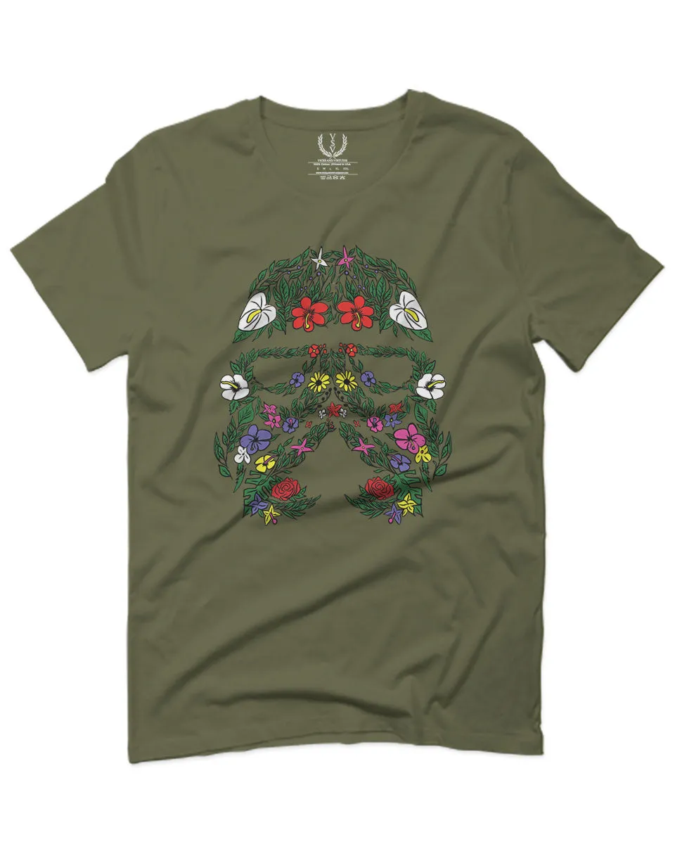 Cool Graphic Floral Tropical Flowers Stormtrooper Street wear For men T Shirt