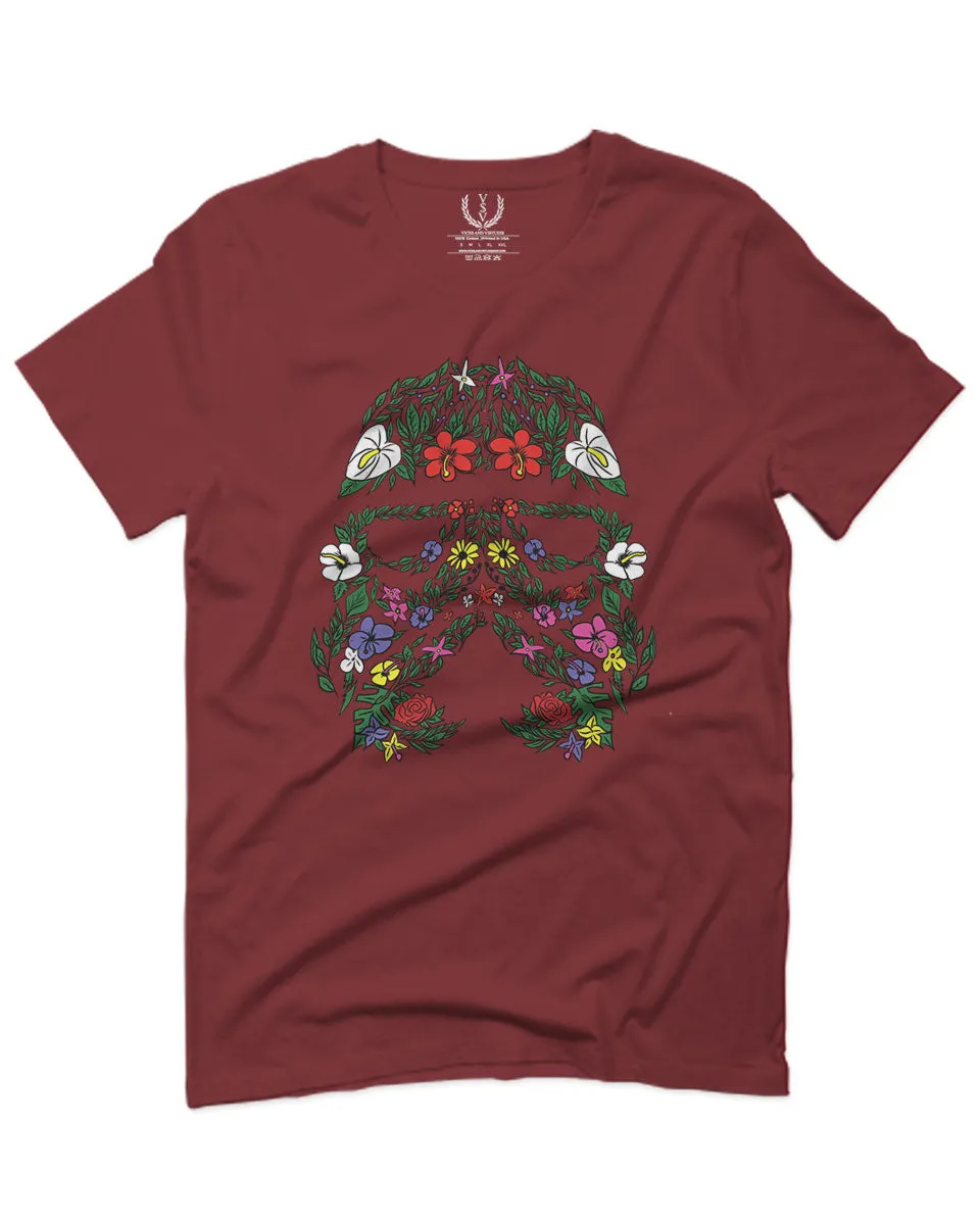 Cool Graphic Floral Tropical Flowers Stormtrooper Street wear For men T Shirt