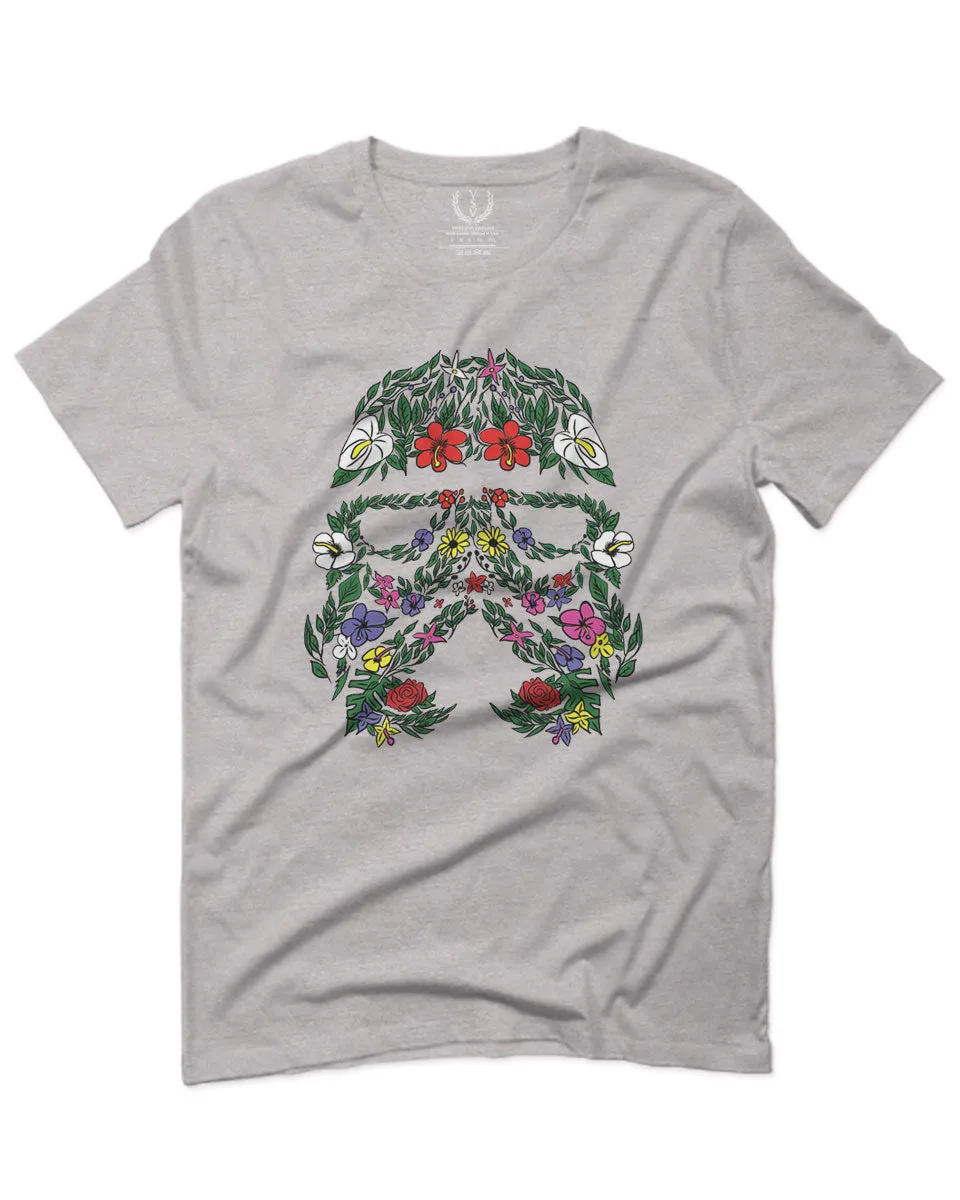Cool Graphic Floral Tropical Flowers Stormtrooper Street wear For men T Shirt