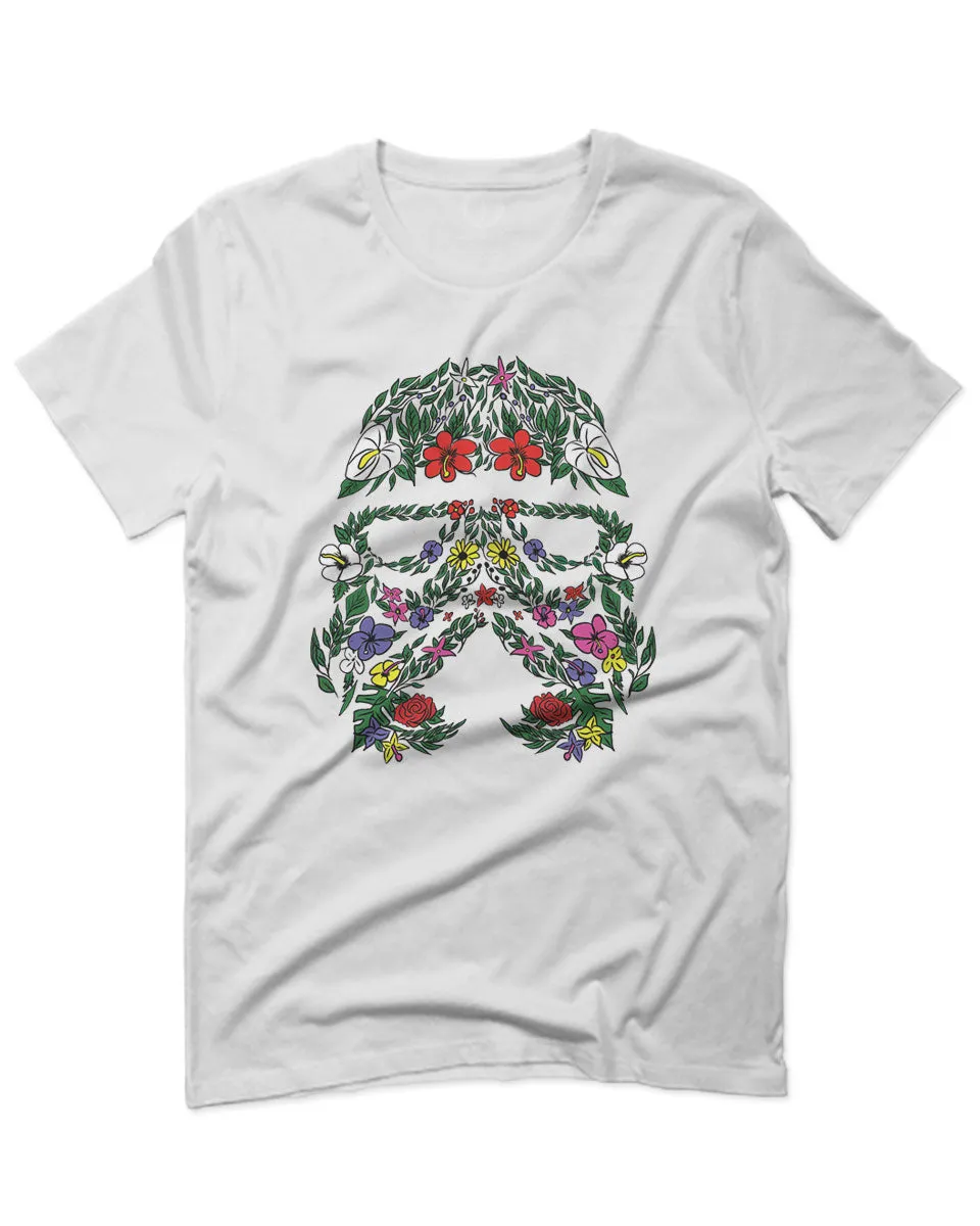 Cool Graphic Floral Tropical Flowers Stormtrooper Street wear For men T Shirt