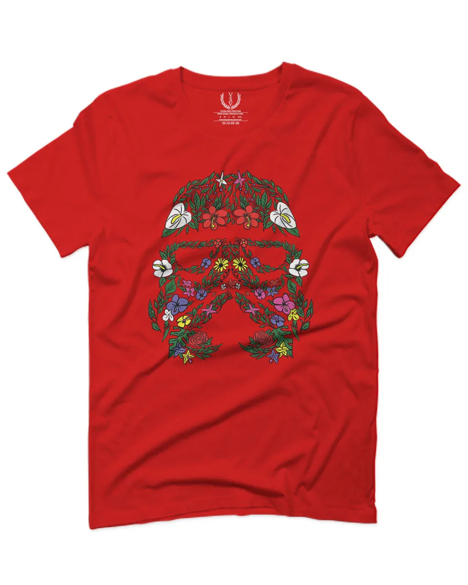 Cool Graphic Floral Tropical Flowers Stormtrooper Street wear For men T Shirt