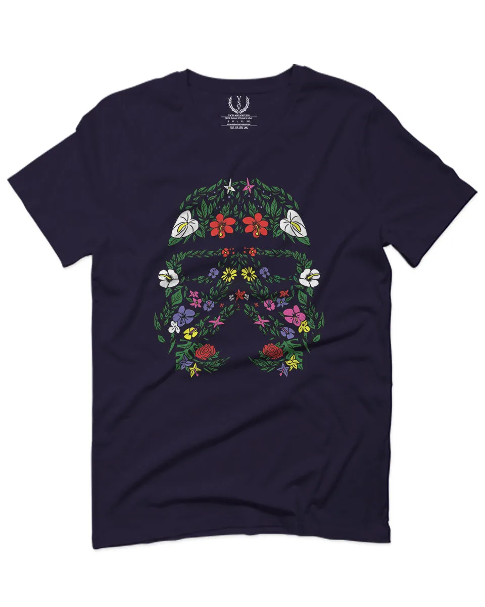 Cool Graphic Floral Tropical Flowers Stormtrooper Street wear For men T Shirt