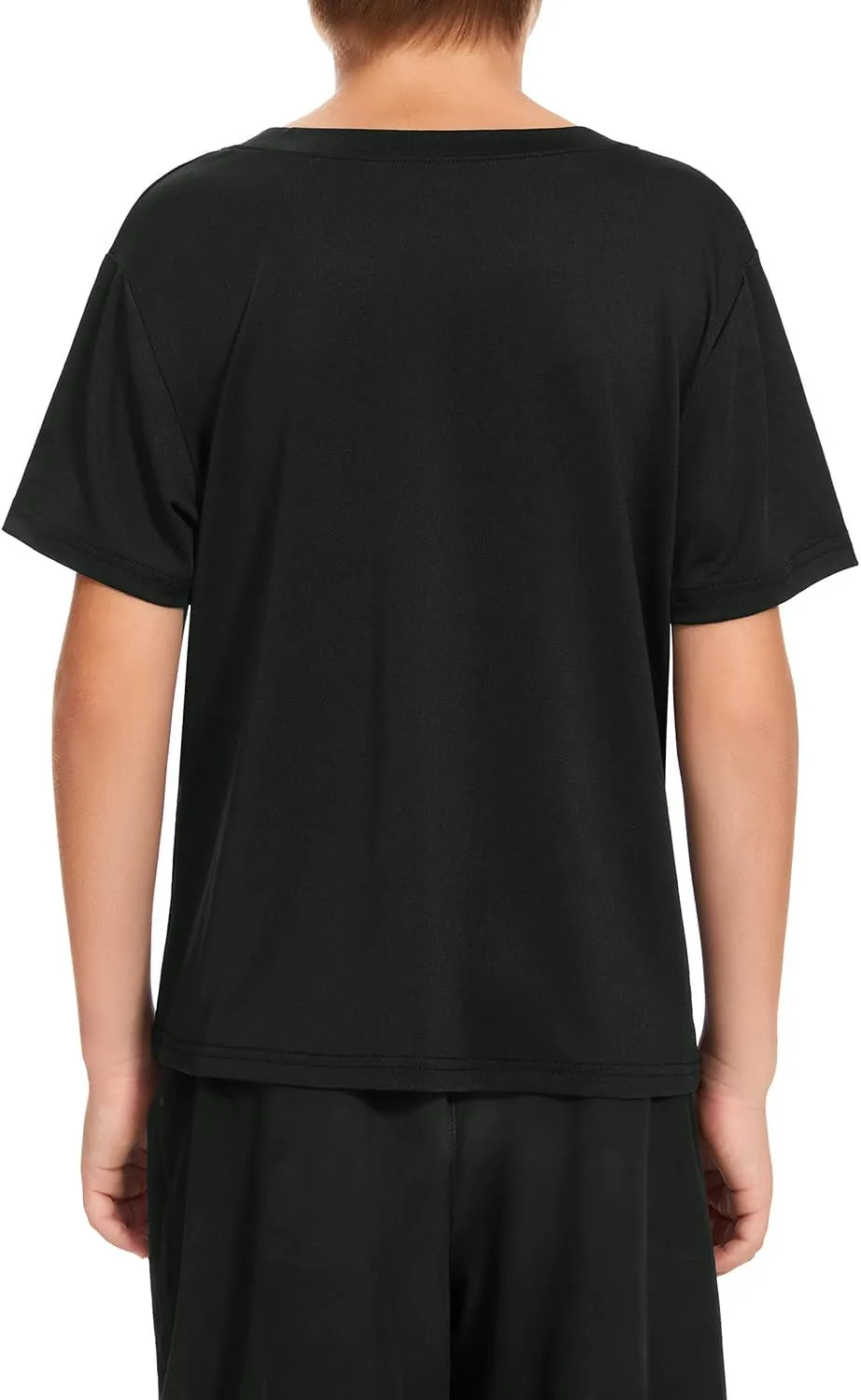 Cosy Pyro 5 Pack Boys Athletic Shirts Short Sleeve Tees Youth Dry-Fit Wicking Active Performance Tshirts for Kids