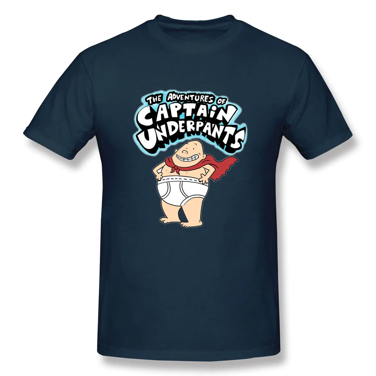 Cotton T Shirt for Men Captain Underpants! Comfortable Crew Neck Short Sleeves Tees
