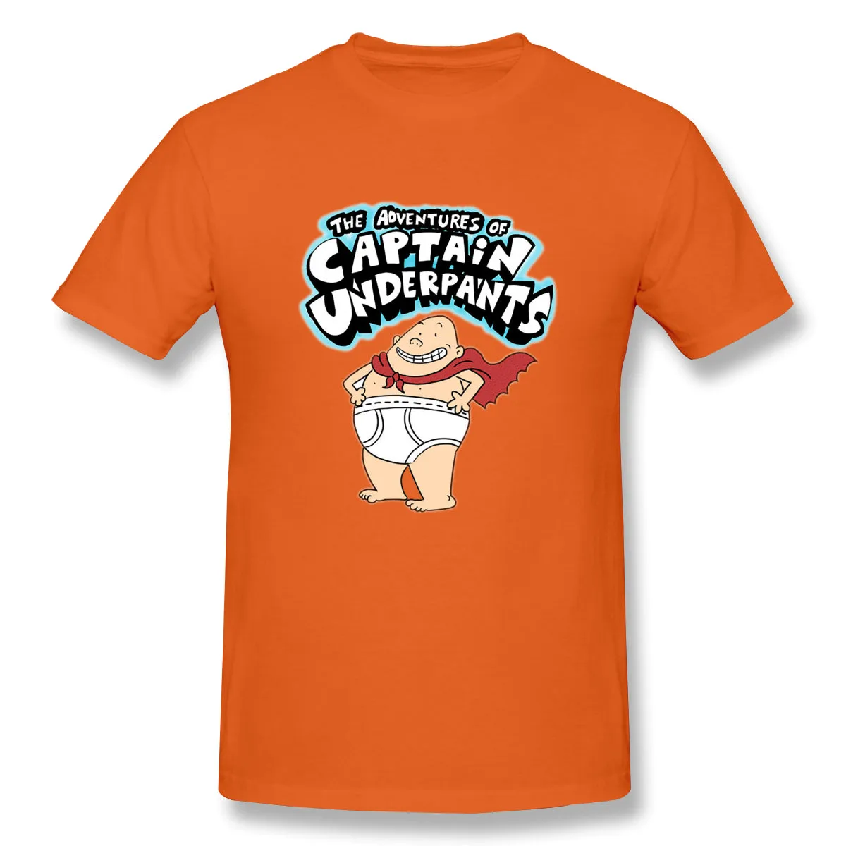Cotton T Shirt for Men Captain Underpants! Comfortable Crew Neck Short Sleeves Tees