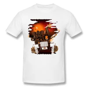 Cotton T Shirt for Men Safari Revenge Comfortable O-Neck Short Sleeves Tees