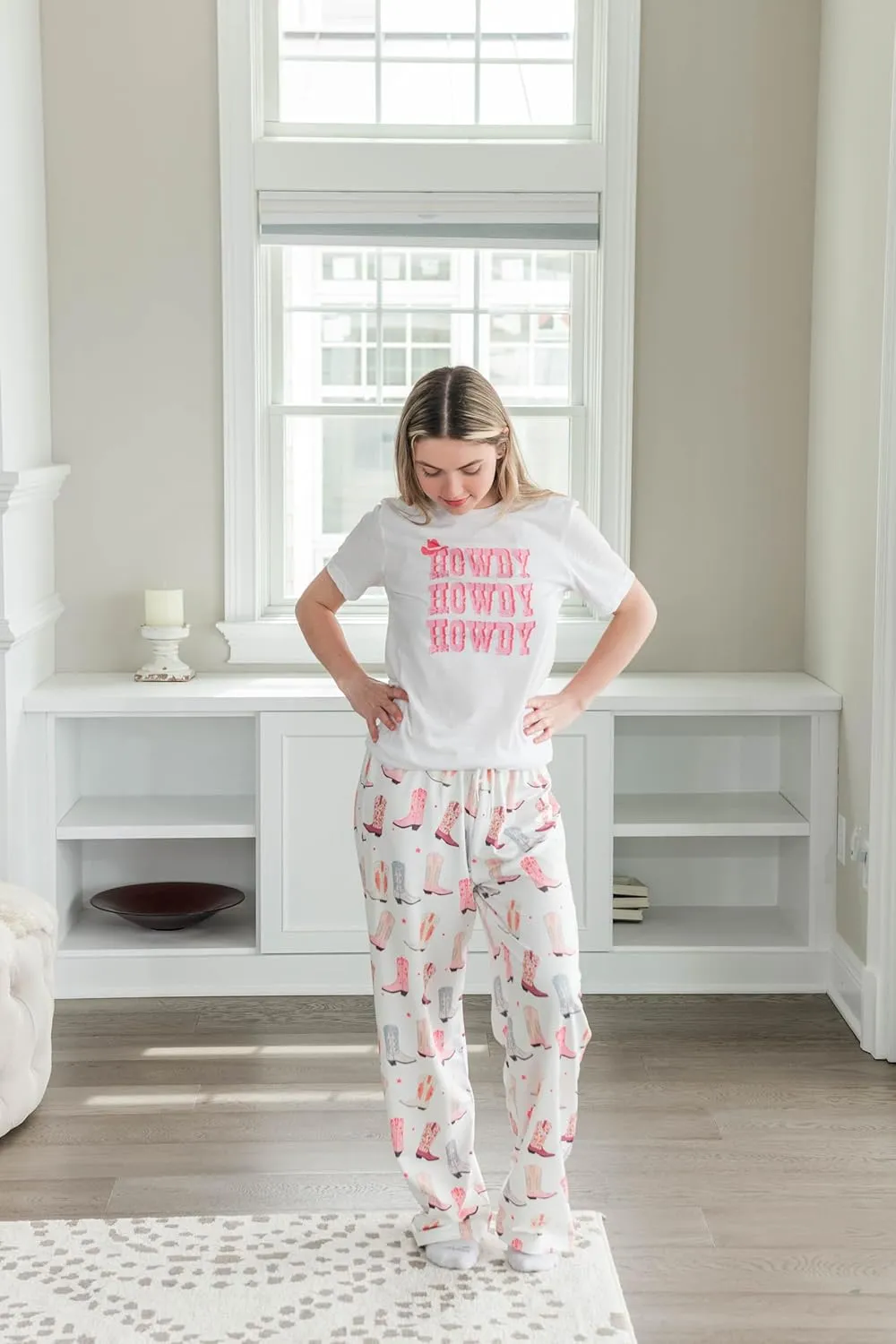 Cowboy Boot Pajamas for Women - Cowgirl Pajamas Women, Preppy Pajamas, Cowboy Boot Pjs for Women, Preppy PJs