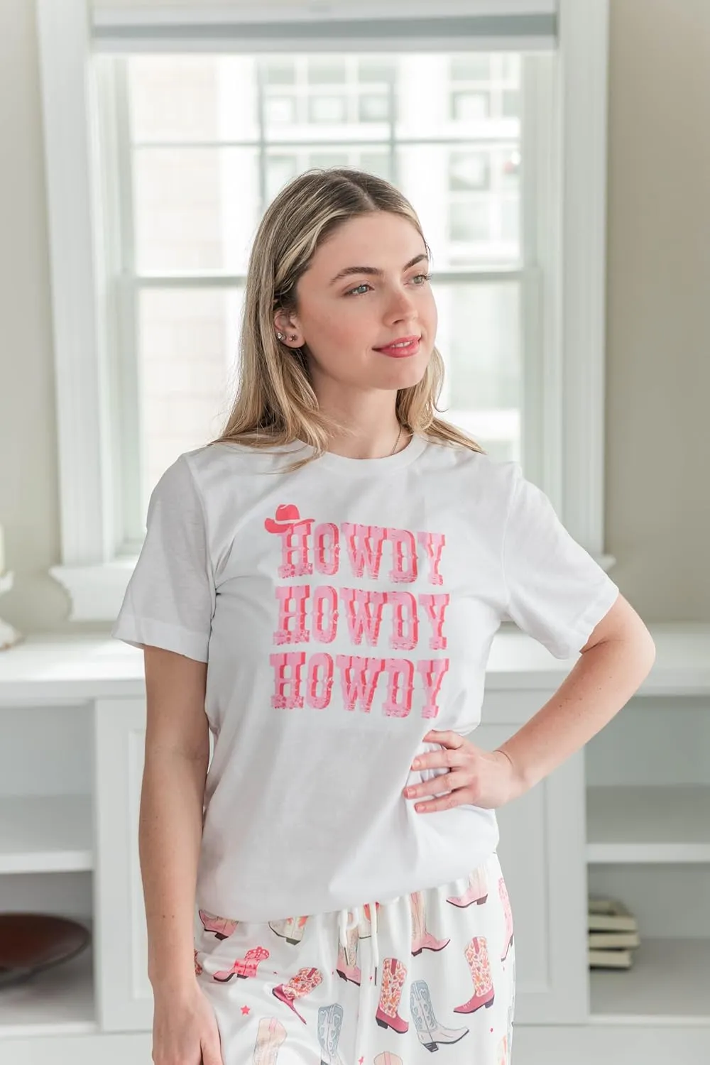 Cowboy Boot Pajamas for Women - Cowgirl Pajamas Women, Preppy Pajamas, Cowboy Boot Pjs for Women, Preppy PJs