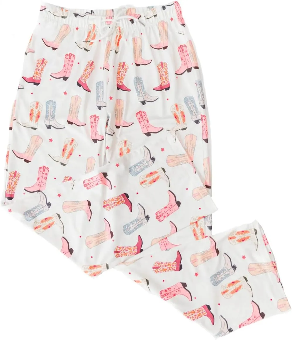 Cowboy Boot Pajamas for Women - Cowgirl Pajamas Women, Preppy Pajamas, Cowboy Boot Pjs for Women, Preppy PJs