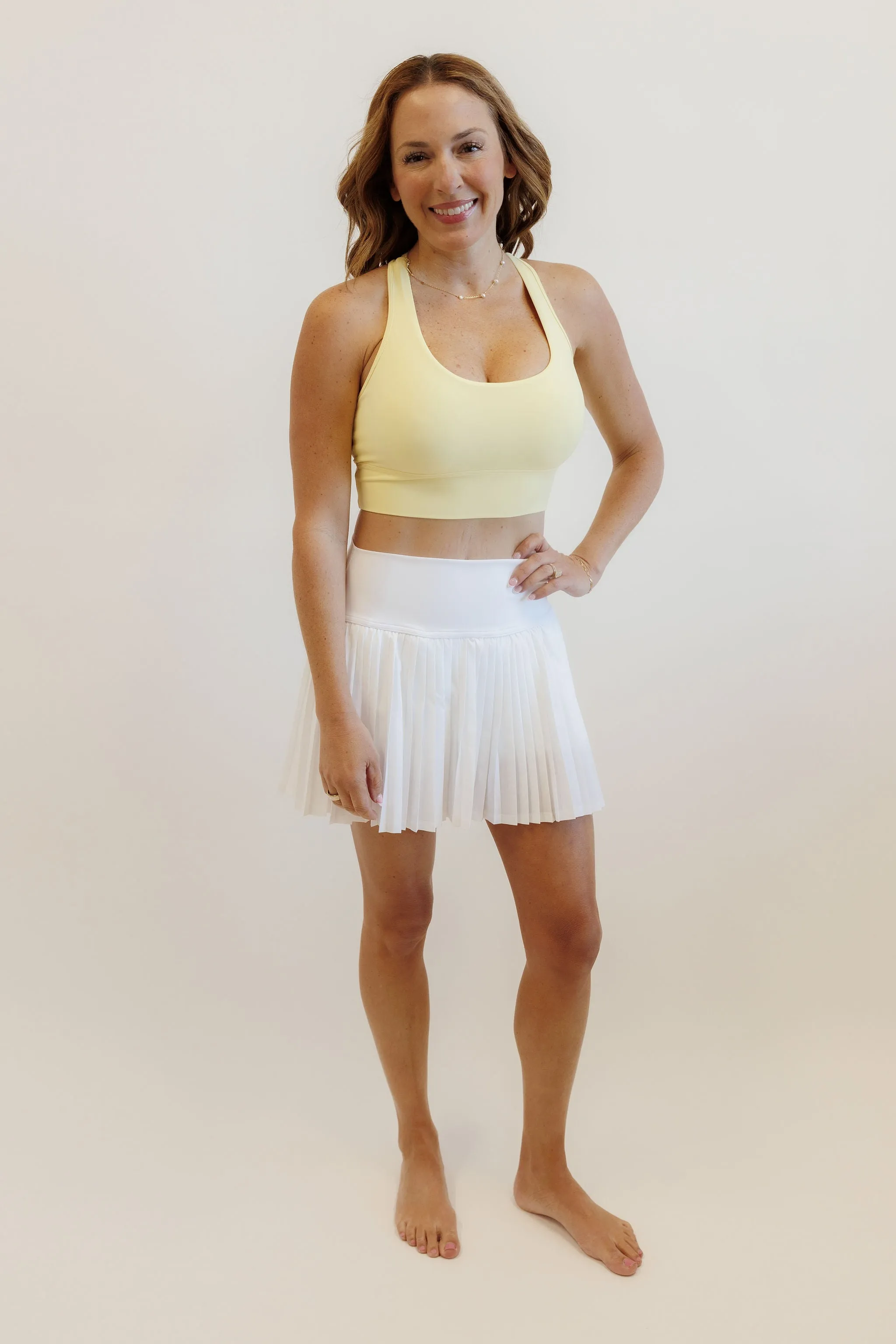 Daisy Yellow  "Brynne " Racerback Medium Support Sports Bra