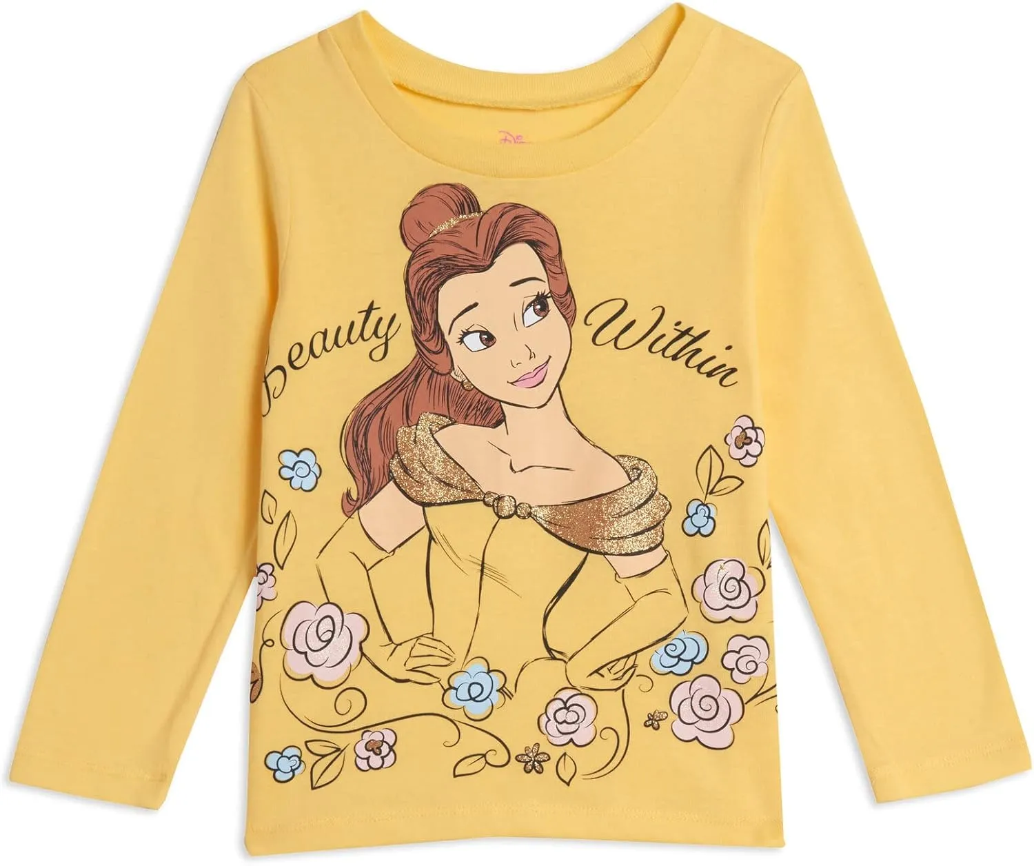 Disney Princess Ariel Cinderella Tiana Belle Jasmine Moana 3 Pack T-Shirts Toddler to Big Kid