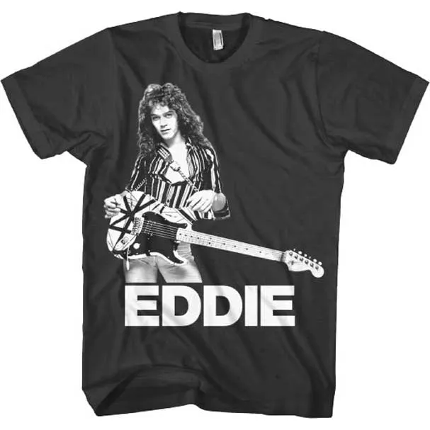 Edward Van Halen 1978 Photo Mens T-Shirt, Large