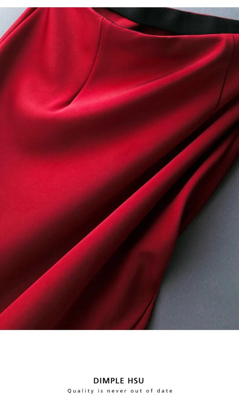 Elegant Silk Midi Skirt