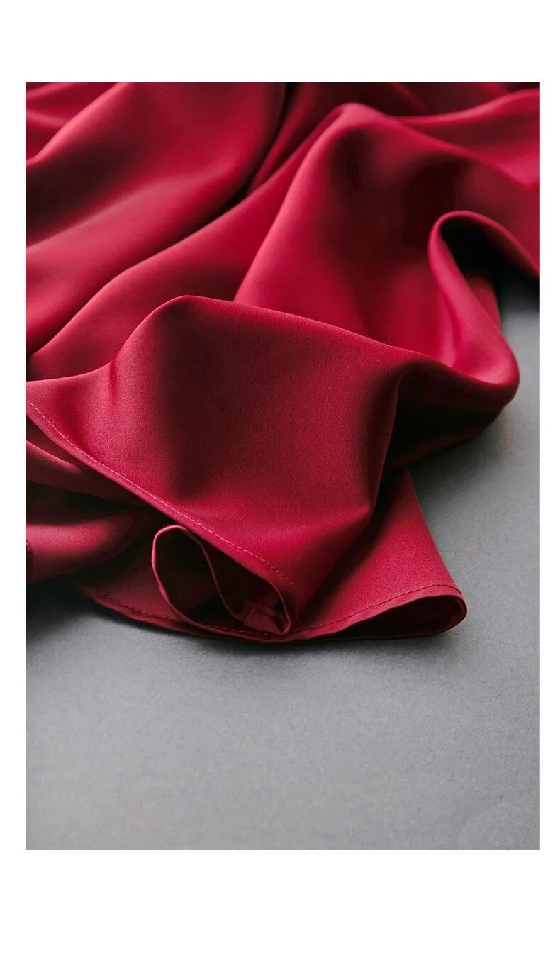 Elegant Silk Midi Skirt