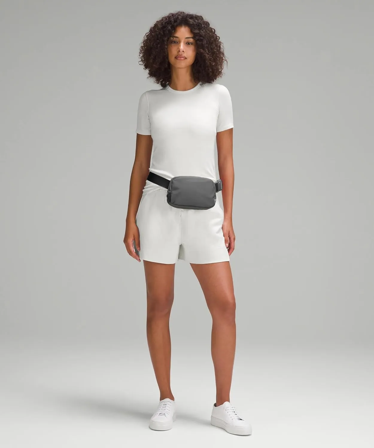 Fanny Pack Crossbody Bag Trendy Waterproof Small Cross Body Purse for Women Men Fashion Waist Packs Mini Belt Bag Pouch Chest Bum Hip Bag Lulu Dupes for Travel Vacation Running Dim Grey