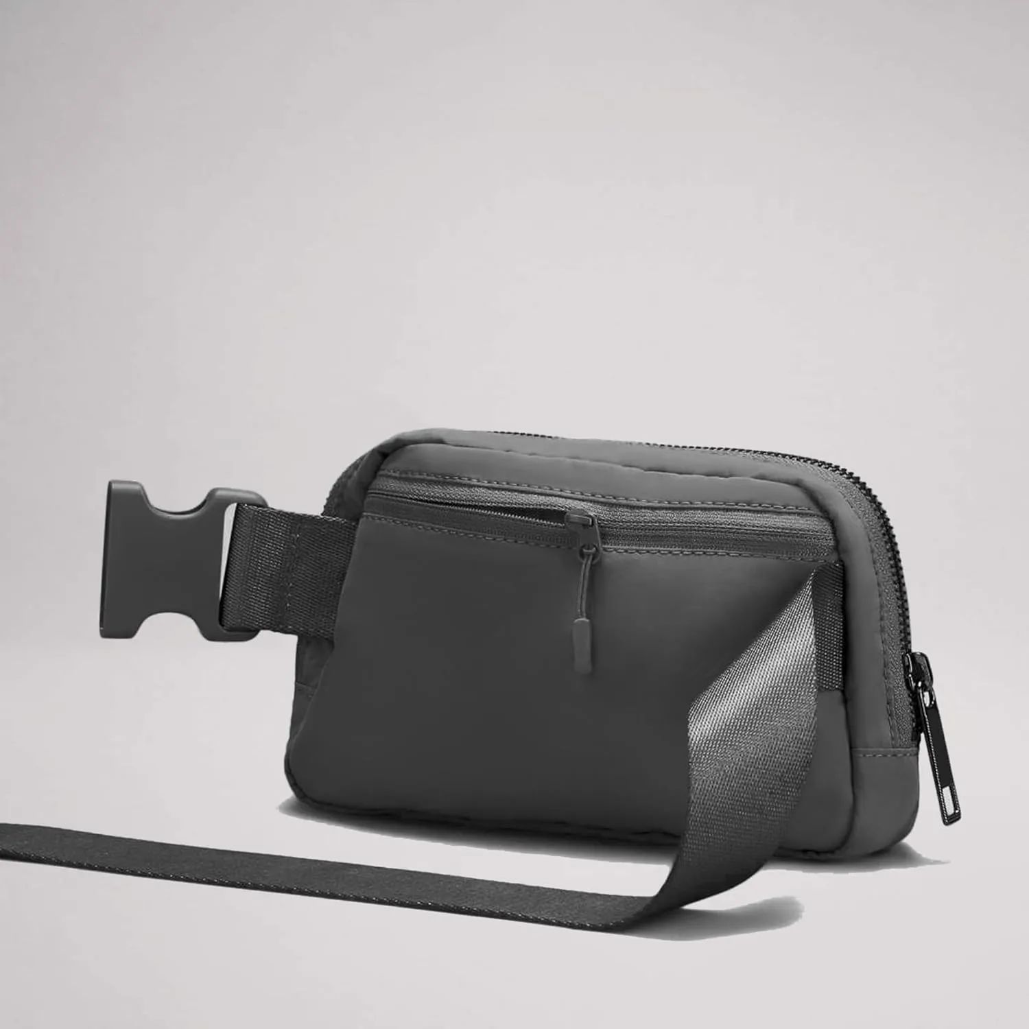 Fanny Pack Crossbody Bag Trendy Waterproof Small Cross Body Purse for Women Men Fashion Waist Packs Mini Belt Bag Pouch Chest Bum Hip Bag Lulu Dupes for Travel Vacation Running Dim Grey