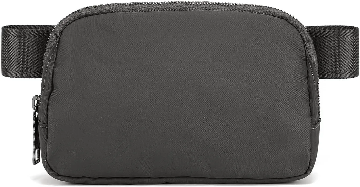 Fanny Pack Crossbody Bag Trendy Waterproof Small Cross Body Purse for Women Men Fashion Waist Packs Mini Belt Bag Pouch Chest Bum Hip Bag Lulu Dupes for Travel Vacation Running Dim Grey