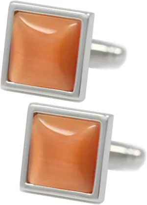 Fiber Optic Stone Cufflinks With Box Cats Eye Stone Men Birthday Wedding Gift Cufflinks